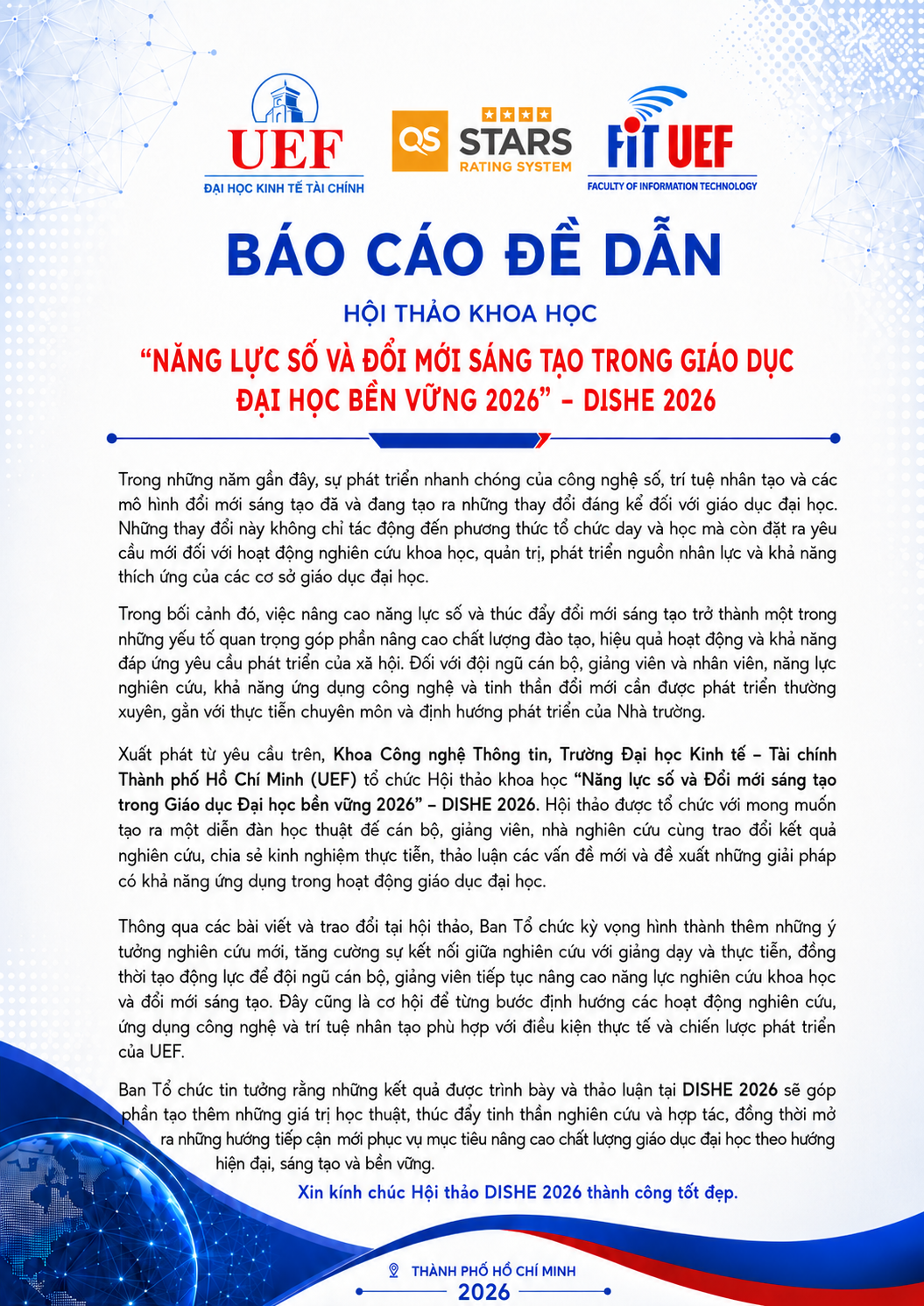 Chương trình Hội thảo DISHE 2026
